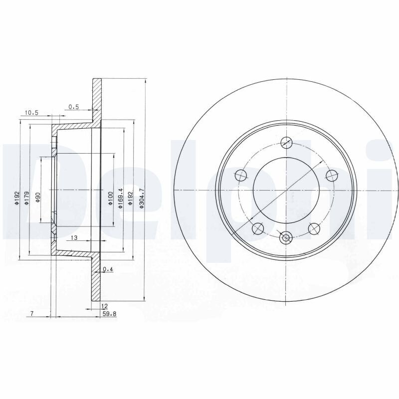 Bremsscheibe DELPHI BG3681