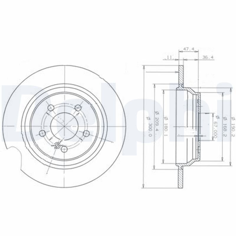 Bremsscheibe DELPHI BG3725