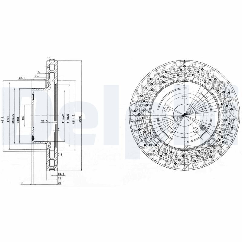 Bremsscheibe DELPHI BG3827