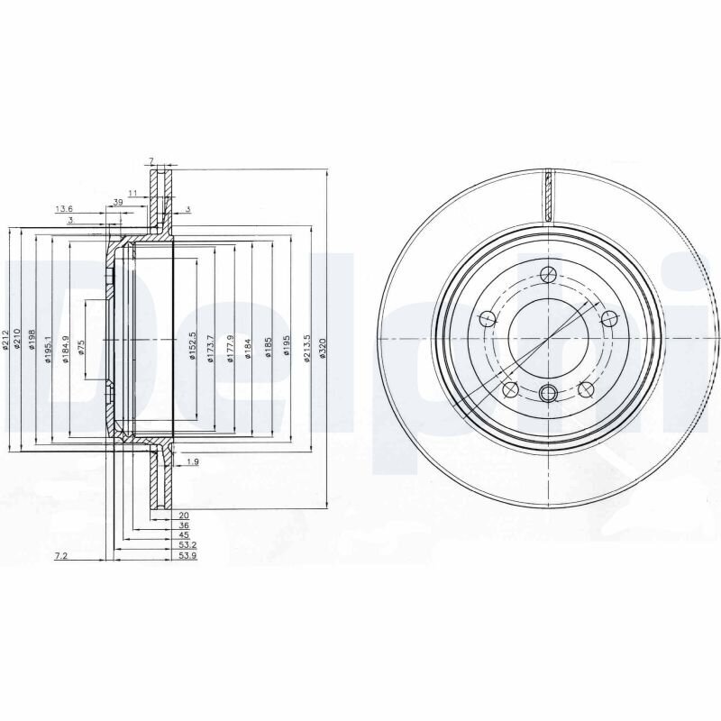 Bremsscheibe DELPHI BG3872