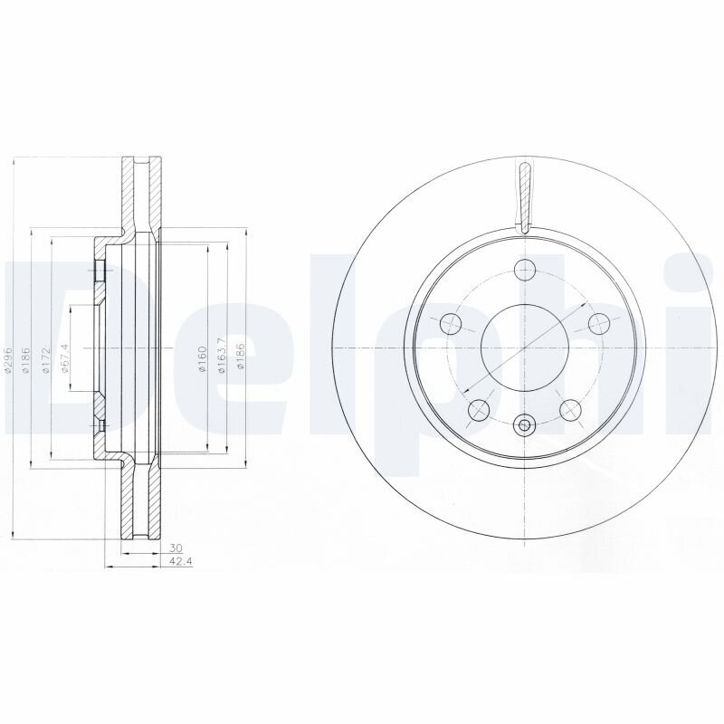 Bremsscheibe DELPHI BG4187C