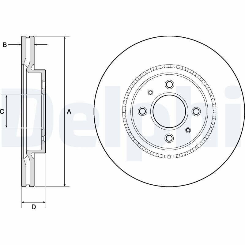 Bremsscheibe DELPHI BG4743C