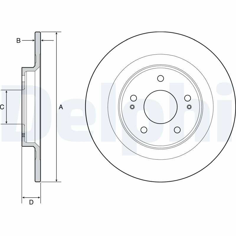 Bremsscheibe DELPHI BG4924C