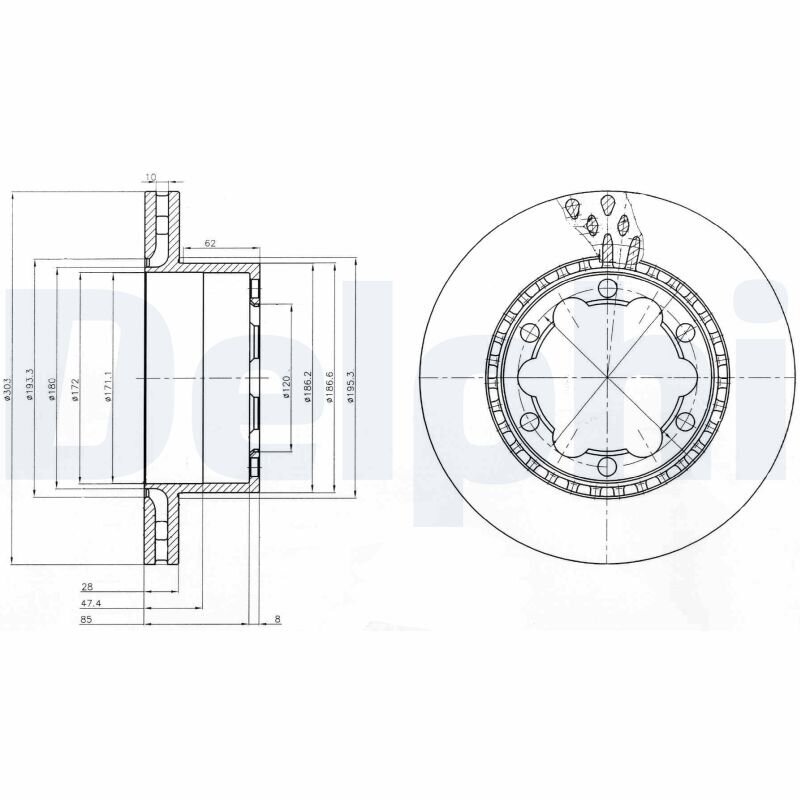 Bremsscheibe DELPHI BG9015