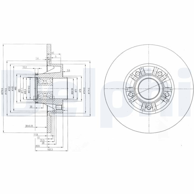 Bremsscheibe DELPHI BG9031RS