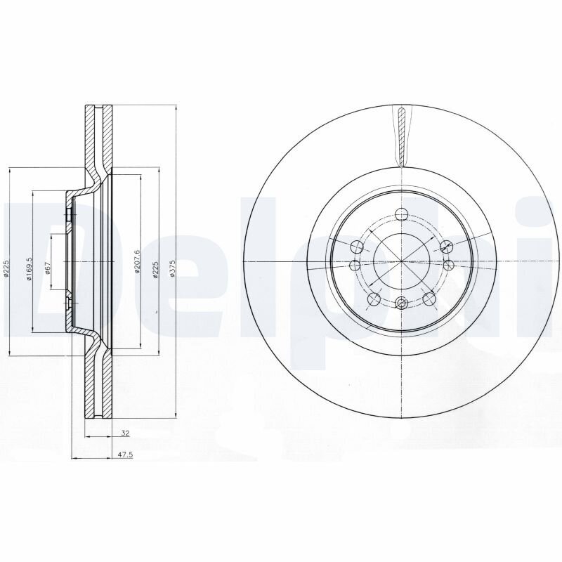 Bremsscheibe DELPHI BG9060C