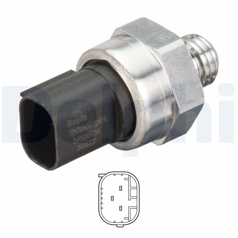 Sensor, Abgasdruck DELPHI DPS00034-12B1