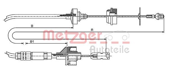 Seilzug, Kupplungsbetätigung METZGER 11.2148