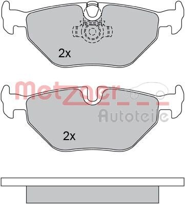 Bremsbelagsatz, Scheibenbremse METZGER 1170120