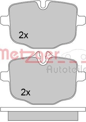 Bremsbelagsatz, Scheibenbremse METZGER 1170565