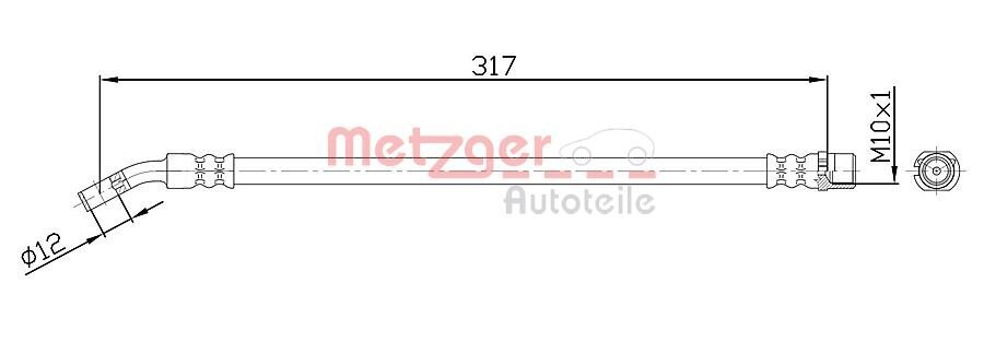 Bremsschlauch METZGER 4113680