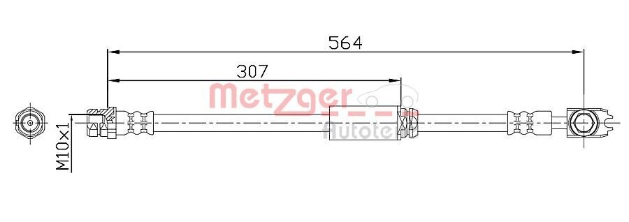 Bremsschlauch METZGER 4116203