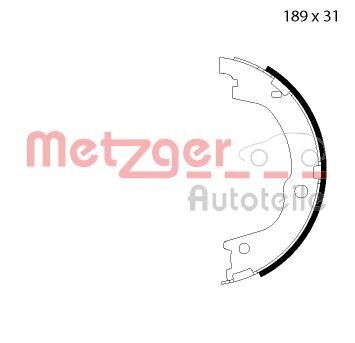 Bremsbackensatz, Feststellbremse METZGER MG 127