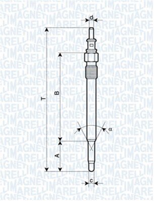 Glühkerze 11,5 V MAGNETI MARELLI 062900012304