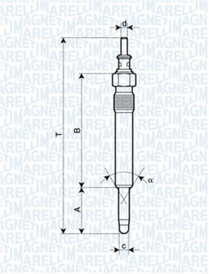 Glühkerze 11,5 V MAGNETI MARELLI 062900004304