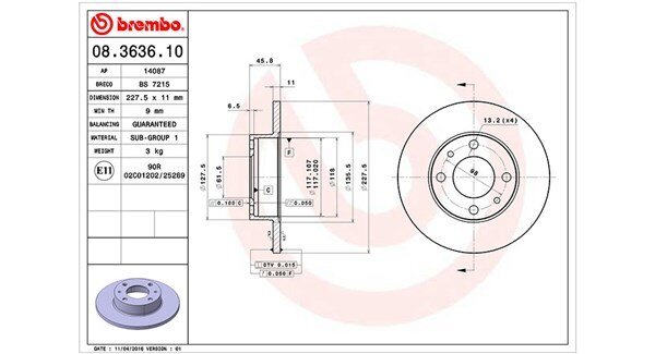 Bremsscheibe MAGNETI MARELLI 360406020400