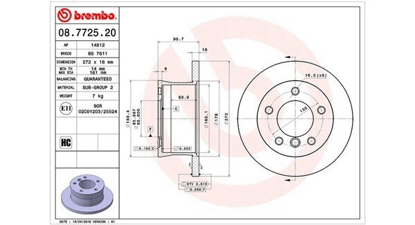 Bremsscheibe MAGNETI MARELLI 360406033100