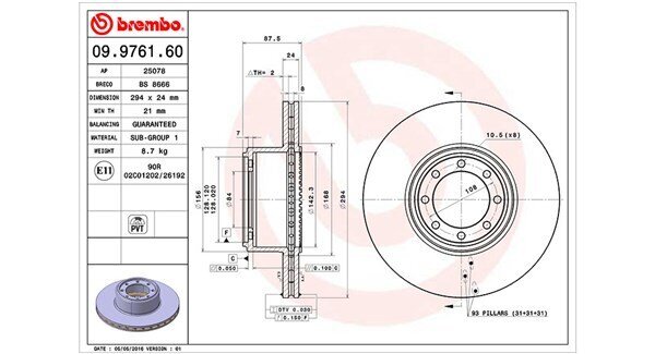 Bremsscheibe MAGNETI MARELLI 360406062200