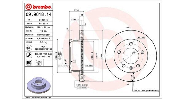 Bremsscheibe MAGNETI MARELLI 360406098500