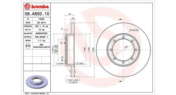 Bremsscheibe MAGNETI MARELLI 360406106300