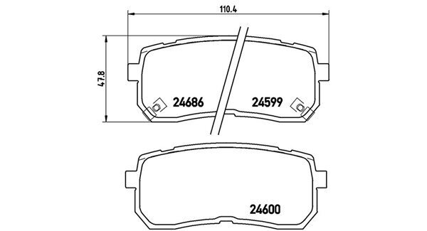 Bremsbelagsatz, Scheibenbremse MAGNETI MARELLI 363700430035