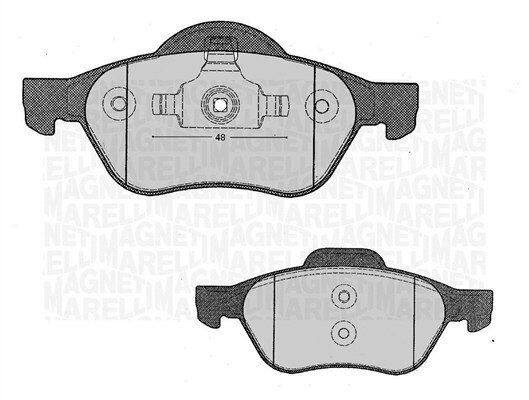 Bremsbelagsatz, Scheibenbremse MAGNETI MARELLI 363916060381