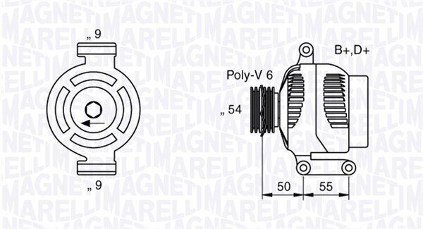 Generator 12 V MAGNETI MARELLI 063358061010