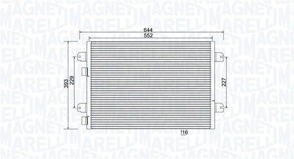 Kondensator, Klimaanlage MAGNETI MARELLI 350203931000