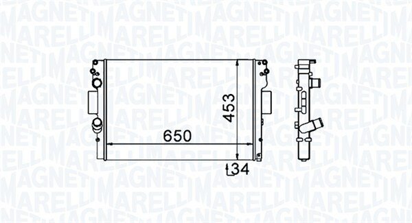 Kühler, Motorkühlung MAGNETI MARELLI 350213154000