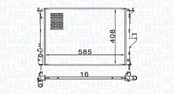 Kühler, Motorkühlung MAGNETI MARELLI 350213160900