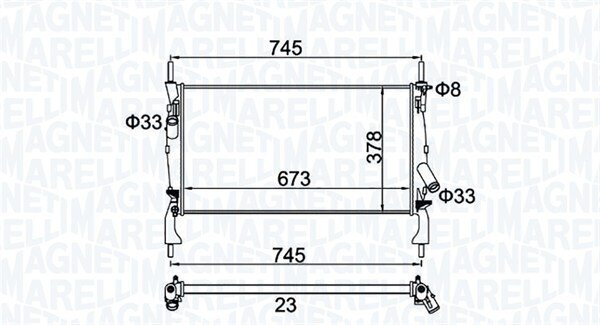 Kühler, Motorkühlung MAGNETI MARELLI 350213173900