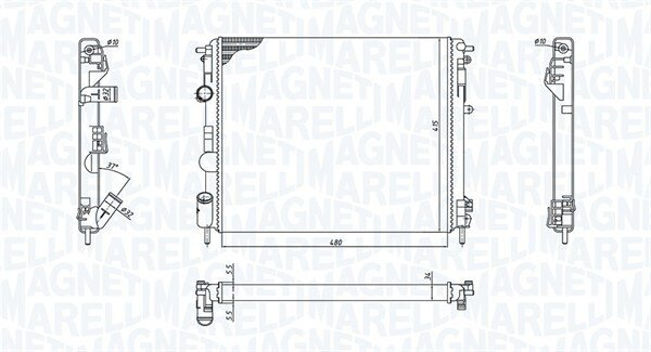 Kühler, Motorkühlung MAGNETI MARELLI 350213192600