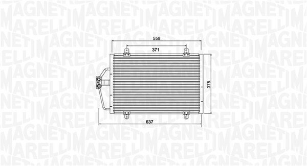 Kondensator, Klimaanlage MAGNETI MARELLI 350203784000