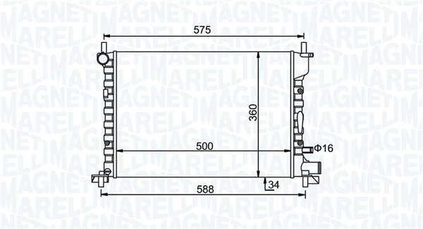 Kühler, Motorkühlung MAGNETI MARELLI 350213193300