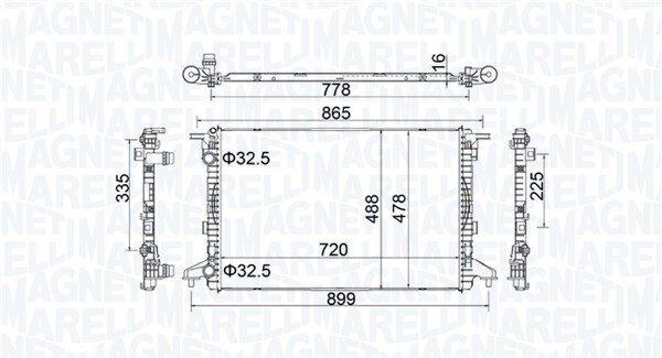 Kühler, Motorkühlung MAGNETI MARELLI 350213201900