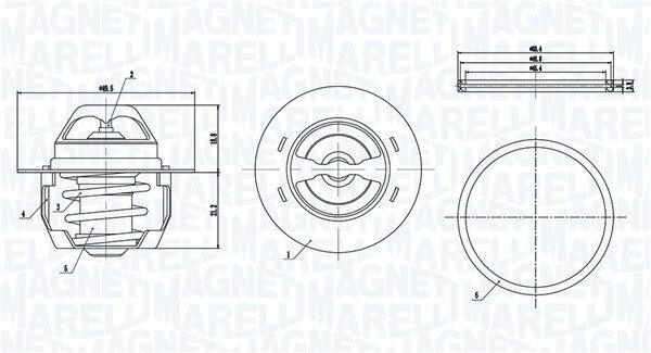 Thermostat, Kühlmittel MAGNETI MARELLI 352317005140