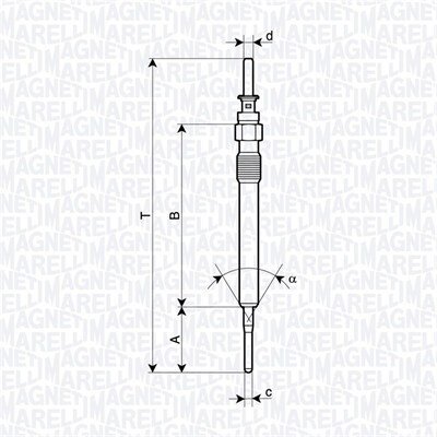 Glühkerze 5,4 V MAGNETI MARELLI 062900130304