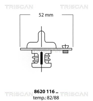 Thermostat, Kühlmittel TRISCAN 8620 11682