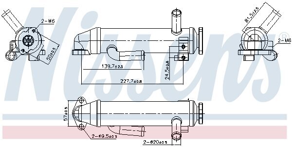 Kühler, Abgasrückführung NISSENS 989430