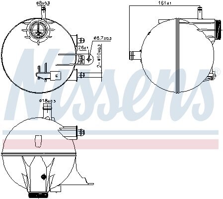 Ausgleichsbehälter, Kühlmittel NISSENS 996295