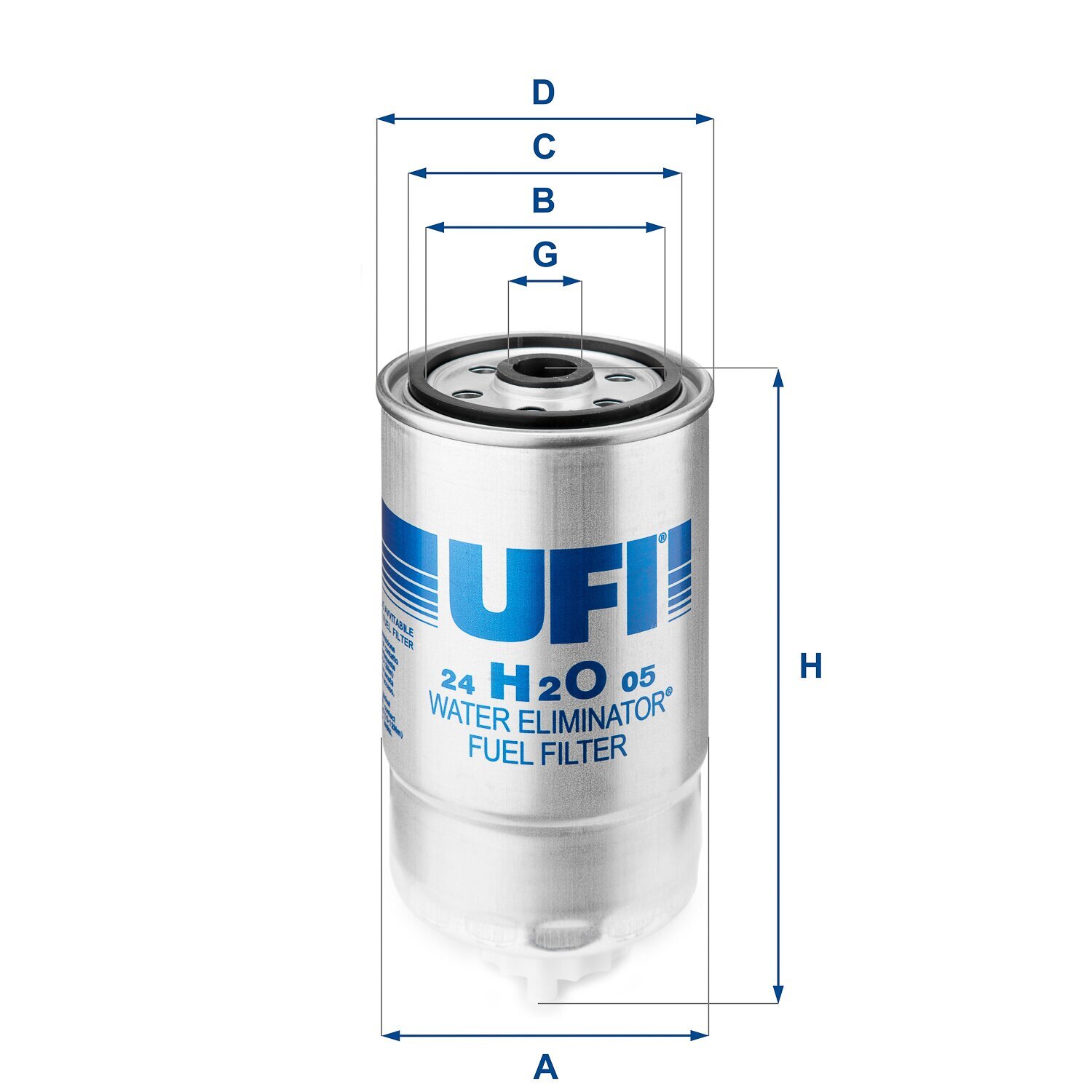 Kraftstofffilter UFI 24.H2O.05