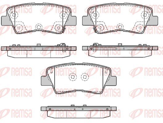 Bremsbelagsatz, Scheibenbremse REMSA 1362.85