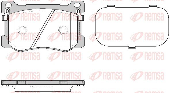 Bremsbelagsatz, Scheibenbremse REMSA 1475.12