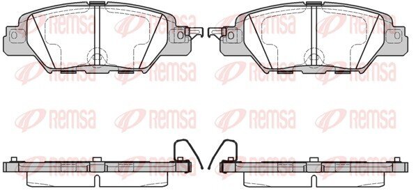 Bremsbelagsatz, Scheibenbremse REMSA 1677.00