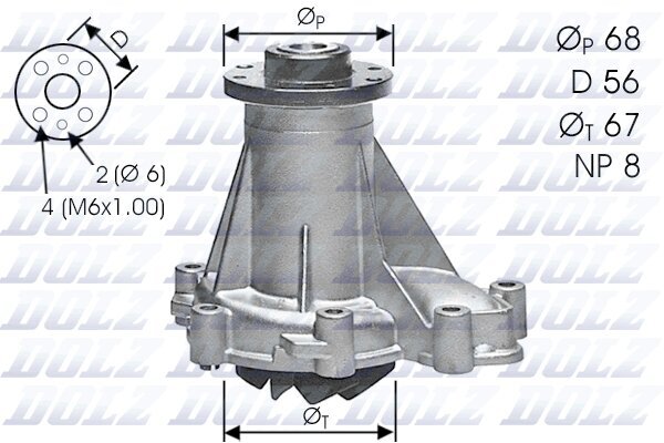 Wasserpumpe, Motorkühlung DOLZ M176