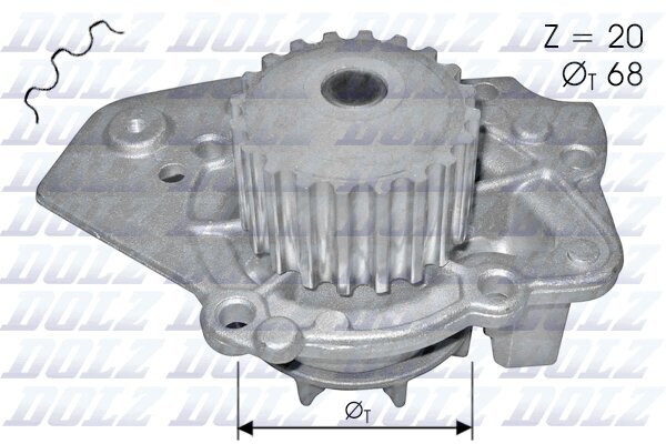 Wasserpumpe, Motorkühlung DOLZ N206