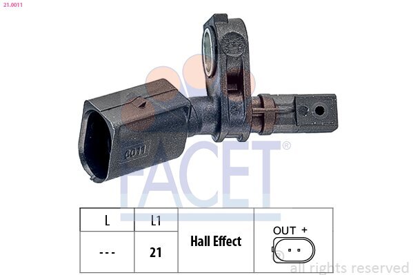 Sensor, Raddrehzahl FACET 21.0011