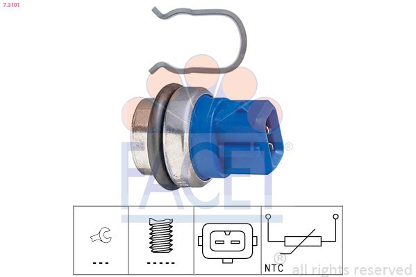 Sensor, Kühlmitteltemperatur FACET 7.3101