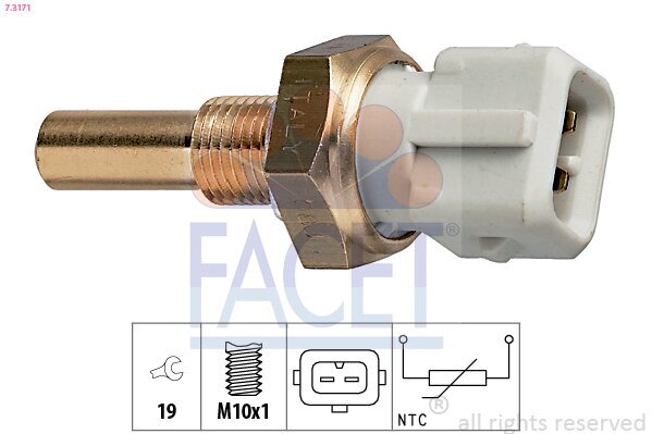 Sensor, Kühlmitteltemperatur FACET 7.3171