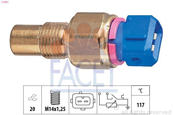 Sensor, Kühlmitteltemperatur FACET 7.3553